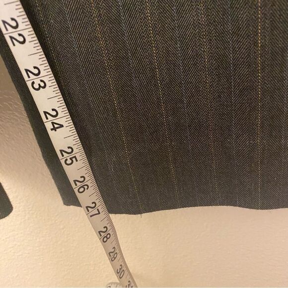 Cabi 155 pinstripe gray black slacks mid rise dress pants trouser Career wear 10 - Picture 8 of 10
